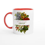 Best Mum Ever - White 11oz Ceramic Mug with Colour Inside Ceramic Red Colour 11oz Mug Globally Fulfilled Mum