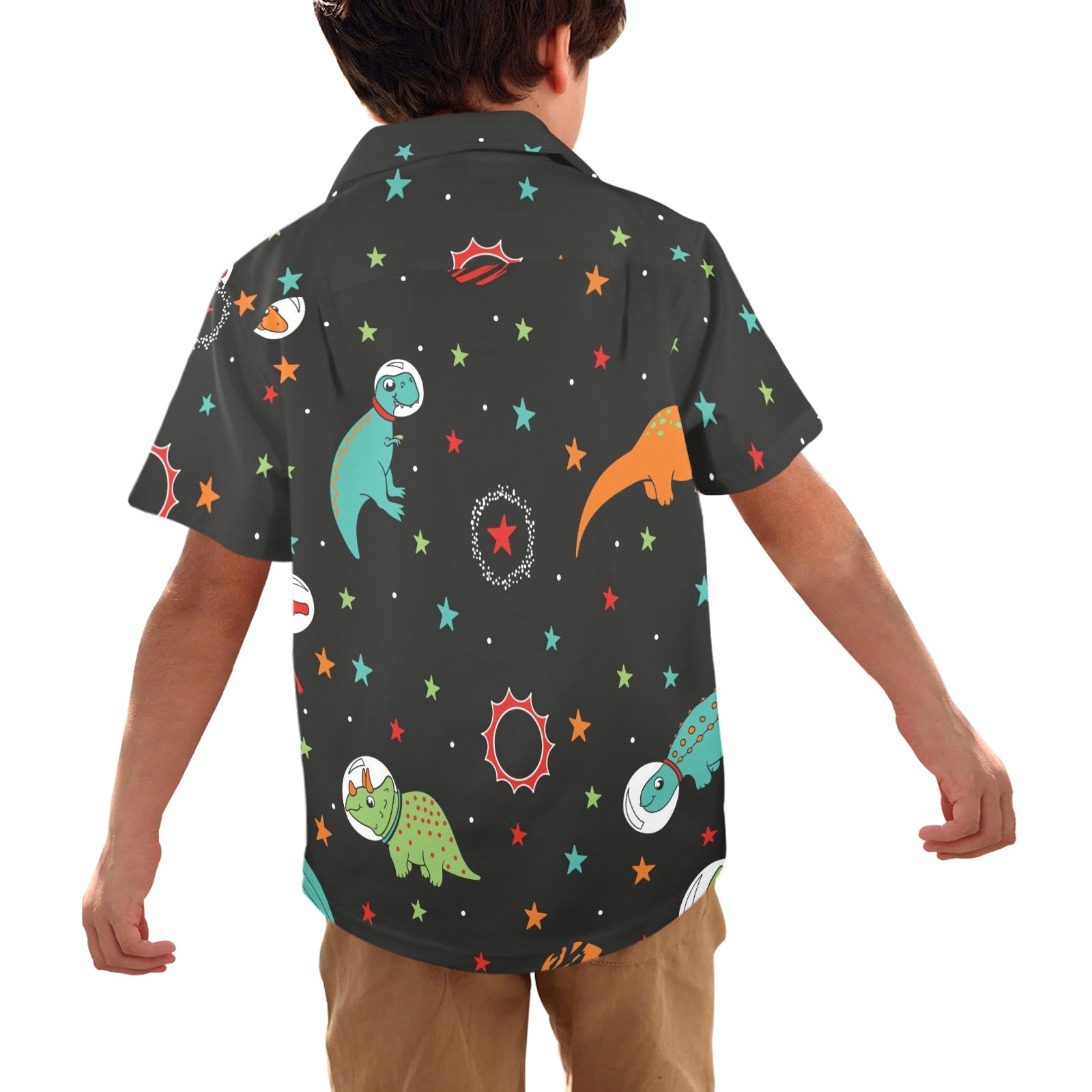 Astronaut Dinosaurs - Junior Kids Hawaiian Shirt