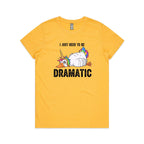 Dramatic Unicorn Goose Women's AS Colour T-shirt Yellow Womens T-shirt animal Printed In Australia