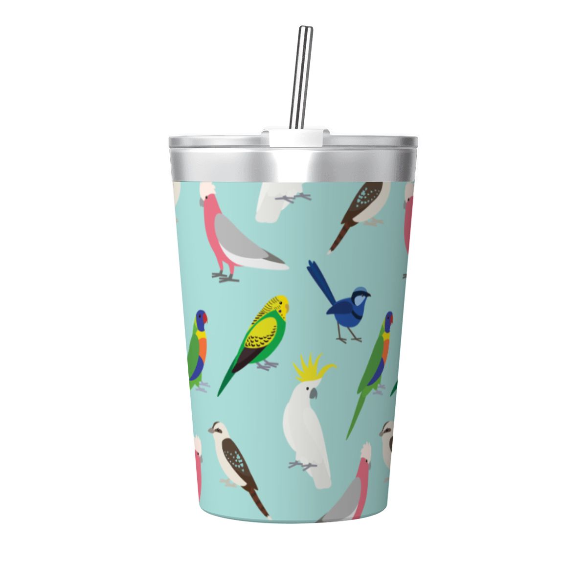 Australian Birds Small Stainless Steel Travel Mug Cup 12oz/350ml