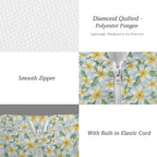 Delicate Frangipani Men's Lightweight Sun Hoodie & Shorts Set Men's Lightweight Sun Hoodie & Shorts Plants Printed Offshore