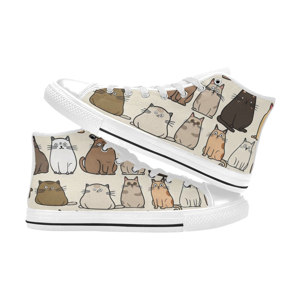 Lots Of Cats - Men's High Top Canvas Shoes