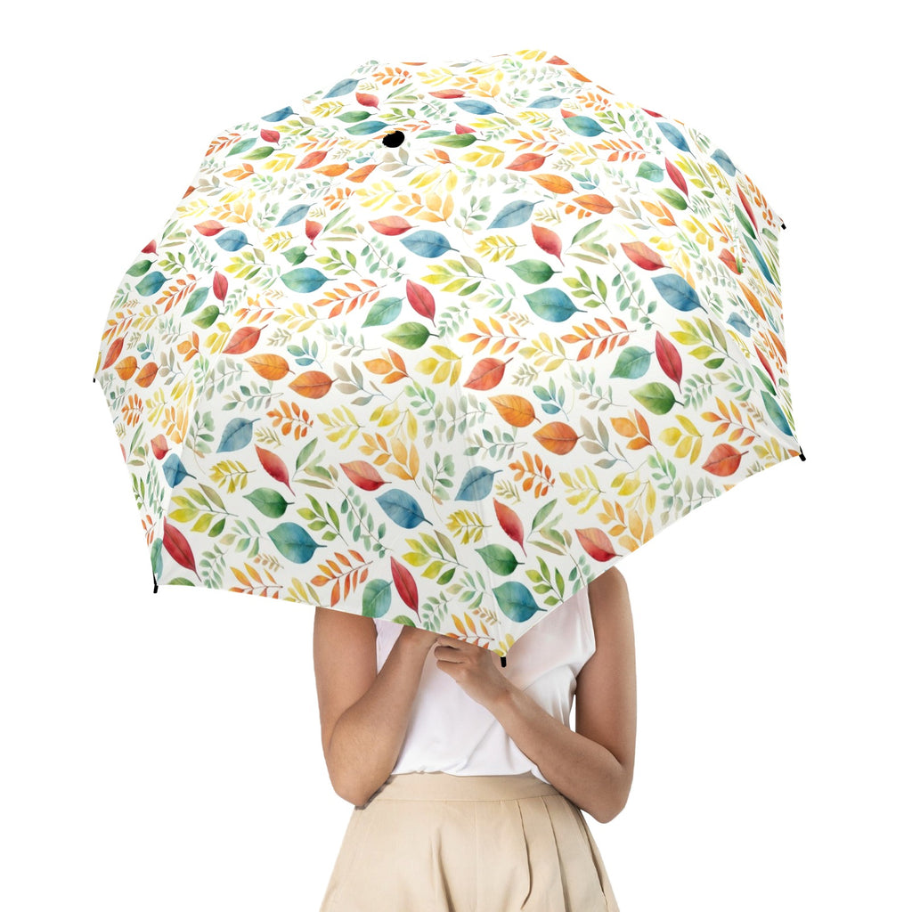 Autumn Leaves - Semi-Automatic Foldable Umbrella (Model U12) Semi-Automatic Foldable Umbrella (U12)