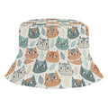 Cat Faces Kids Bucket Hat black Kids Bucket Hat animal Printed Offshore