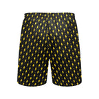 Yellow Lightning Men's Mid-Length Beach Shorts Men's Mid-Length Beach Shorts comic Printed Offshore