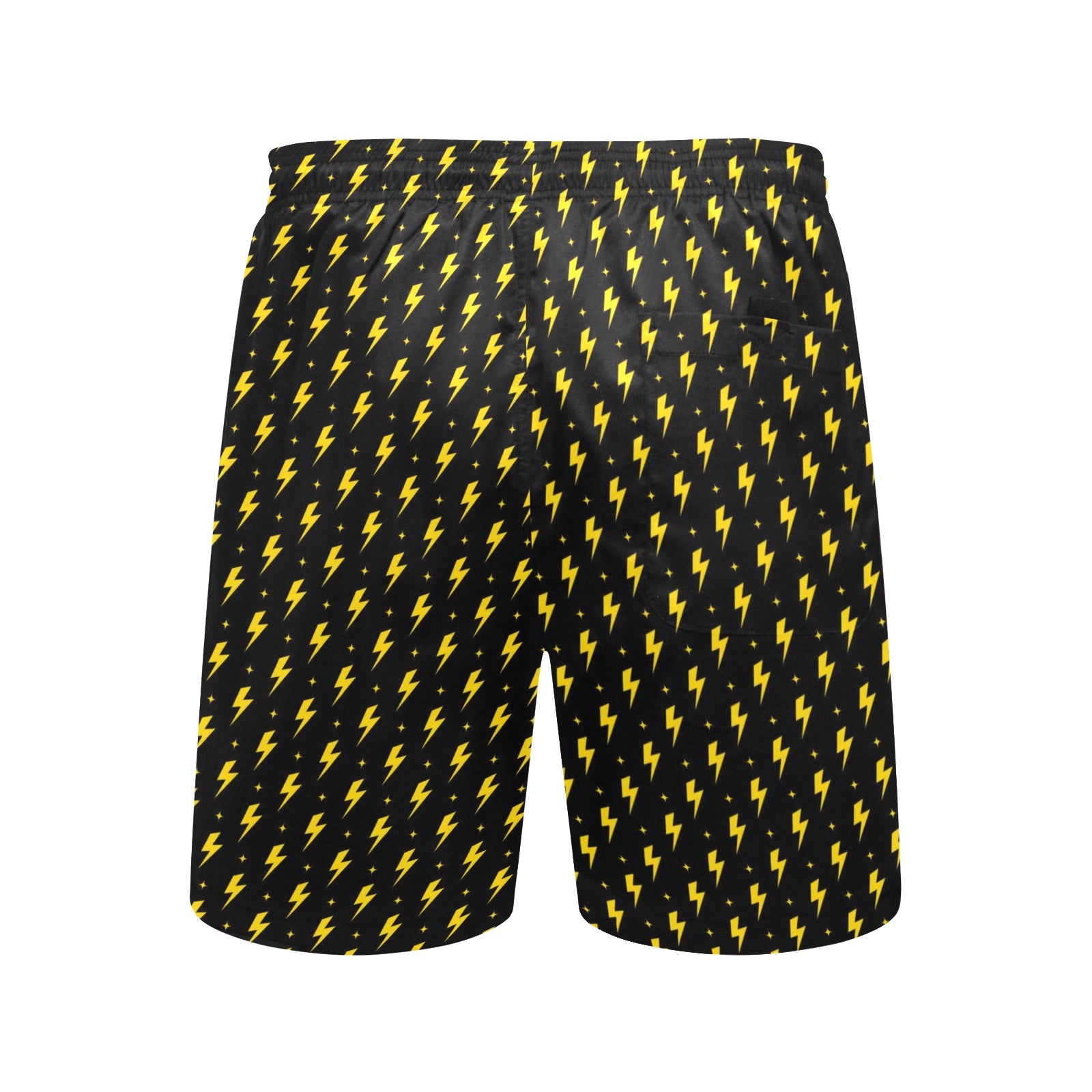 Yellow Lightning - Men's Mid-Length Beach Shorts Men's Mid-Length Beach Shorts comic Printed Offshore