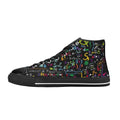 Math Scribbles - Kids High Top Canvas Shoes