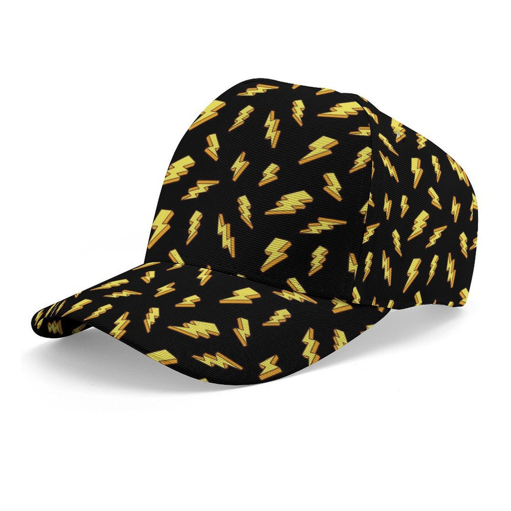 Lightning Bolts Kids Baseball Cap white One size Kids Baseball Hat comic Printed Offshore