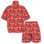 Comic Book Red Women's Windbreaker Short Set Women's Windbreaker Short Set comic Printed Offshore