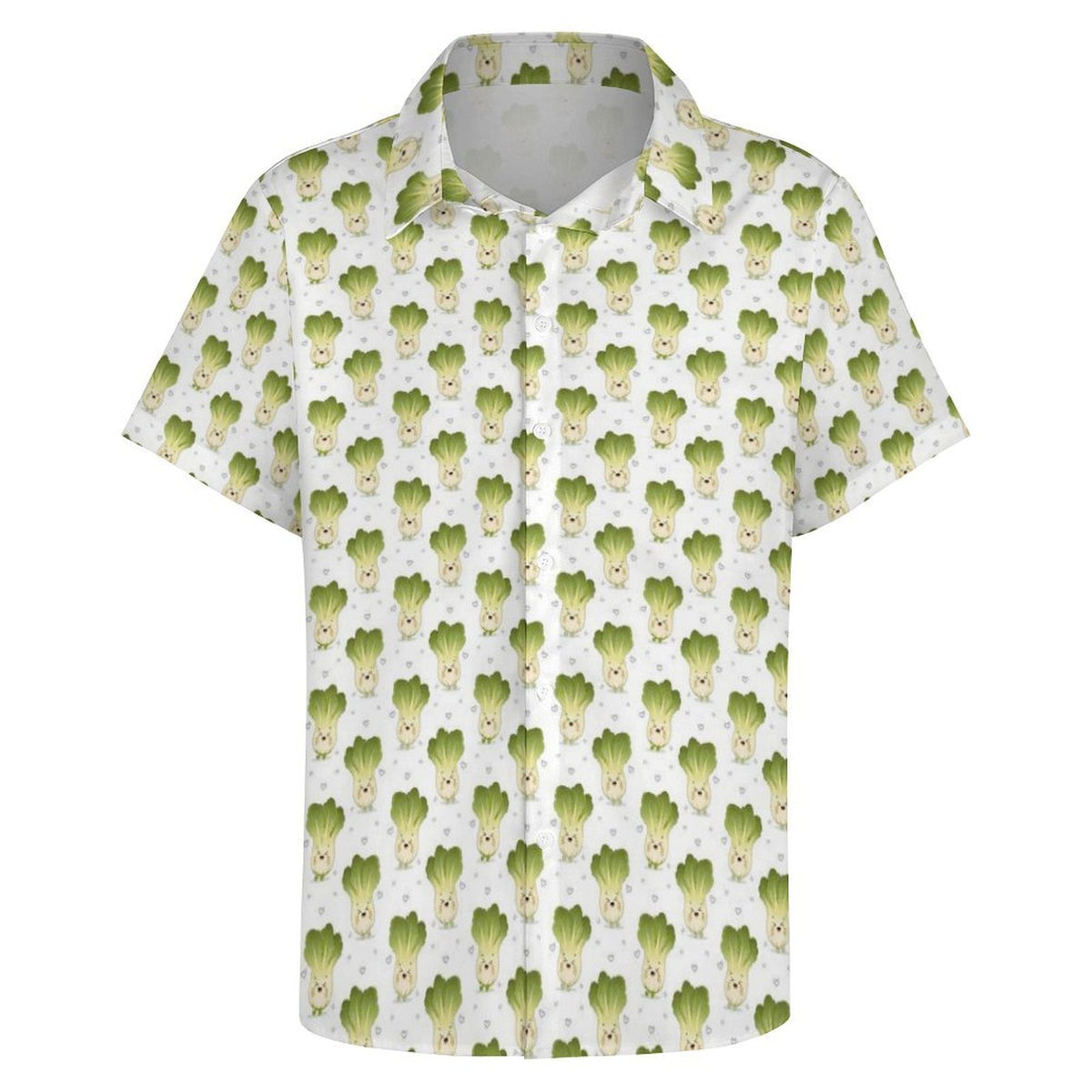 Happy Bok Choy Women's Collared Pocketless Short Sleeve Shirt