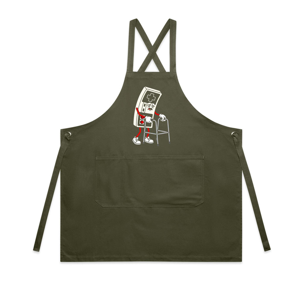 Retro Gamer AS Colour Carrie Apron Army One Size Apron Games Printed In Australia