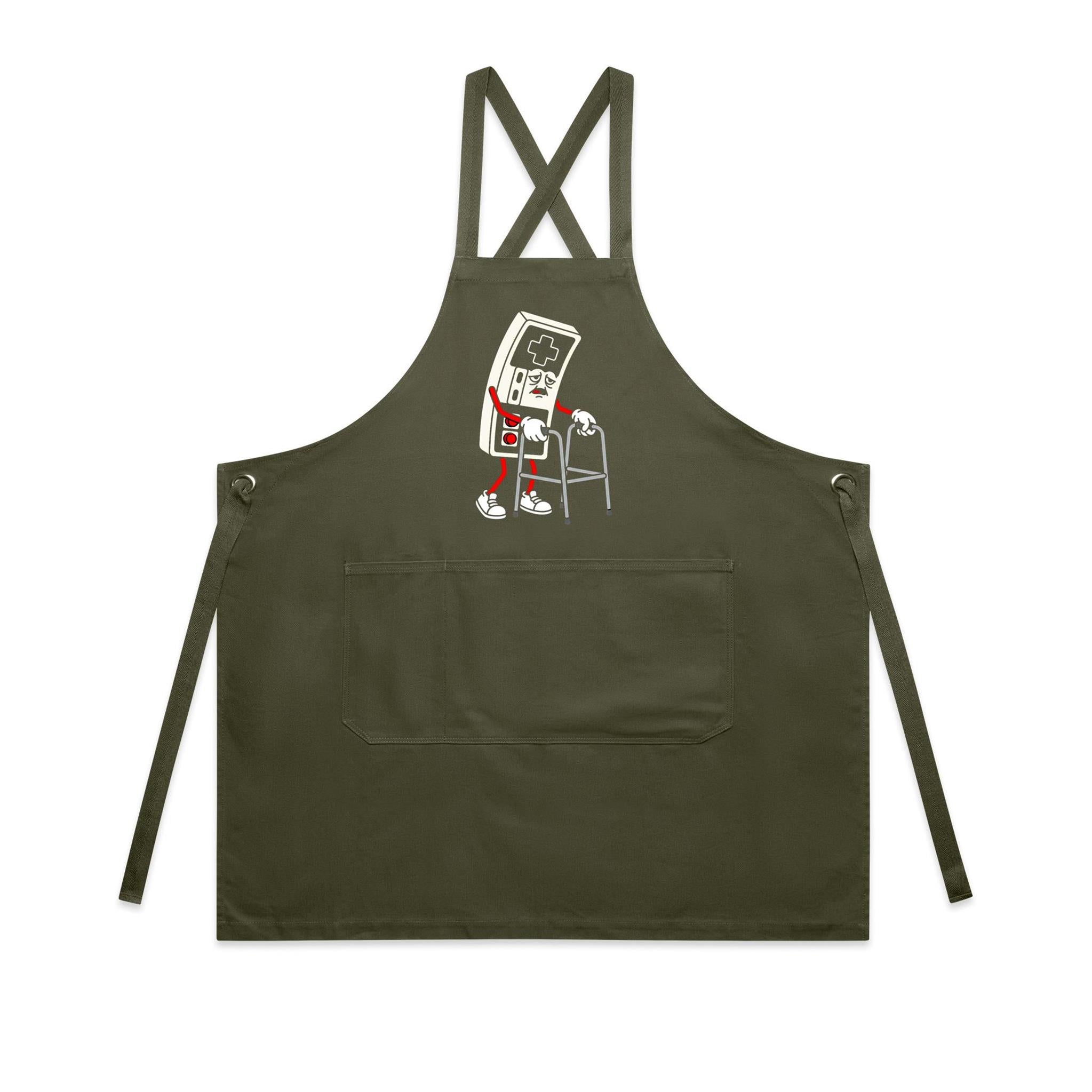 Retro Gamer - AS Colour Carrie Apron Army One Size Apron Games Printed In Australia