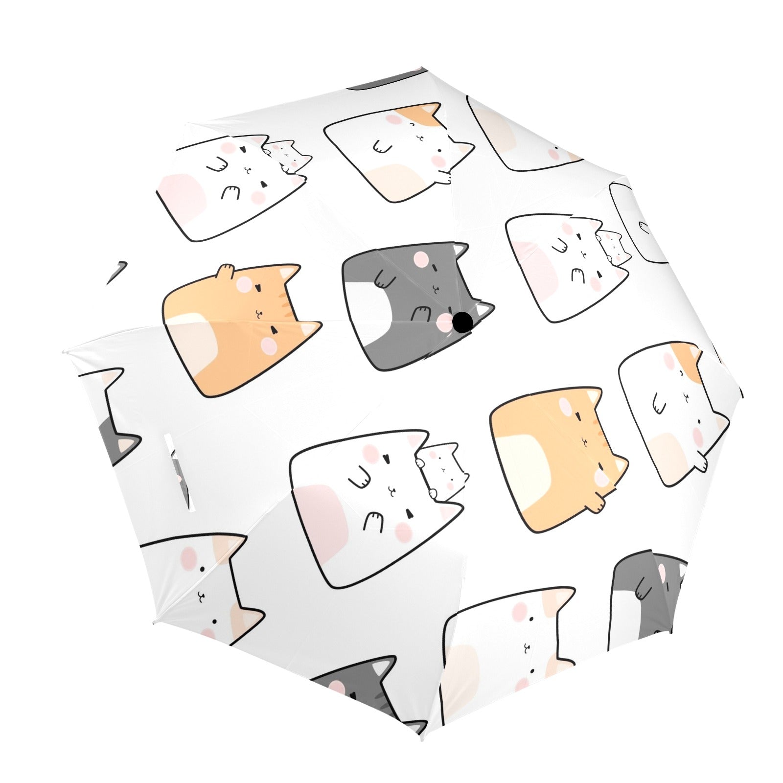 Cats - Semi-Automatic Foldable Umbrella (Model U12) One Size Semi-Automatic Foldable Umbrella (U12)