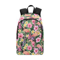 Flamingo Jungle Fabric Backpack One Size Fabric Backpack animal Plants Printed Offshore