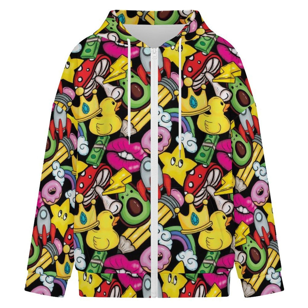 Bright And Cute Women's Full-Zip Hoodie