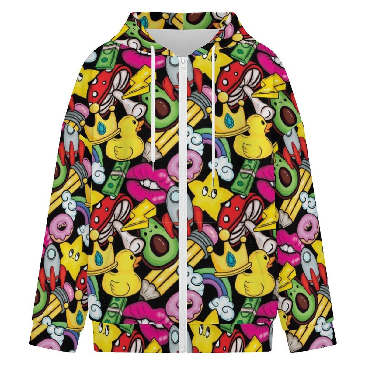 Bright And Cute Women's Full-Zip Hoodie