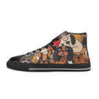 Funny Dog Crowd - Men's High Top Canvas Shoes