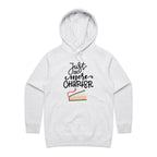 Just One More Chapter, Books - Womens Hoodie White Marle Womens Hoodie Printed In Australia Reading