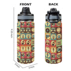 Retro Life - Insulated Water Bottle with Dual-Use Lid (18oz) Insulated Water Bottle with Dual-Use Lid (18oz) Printed Offshore Retro