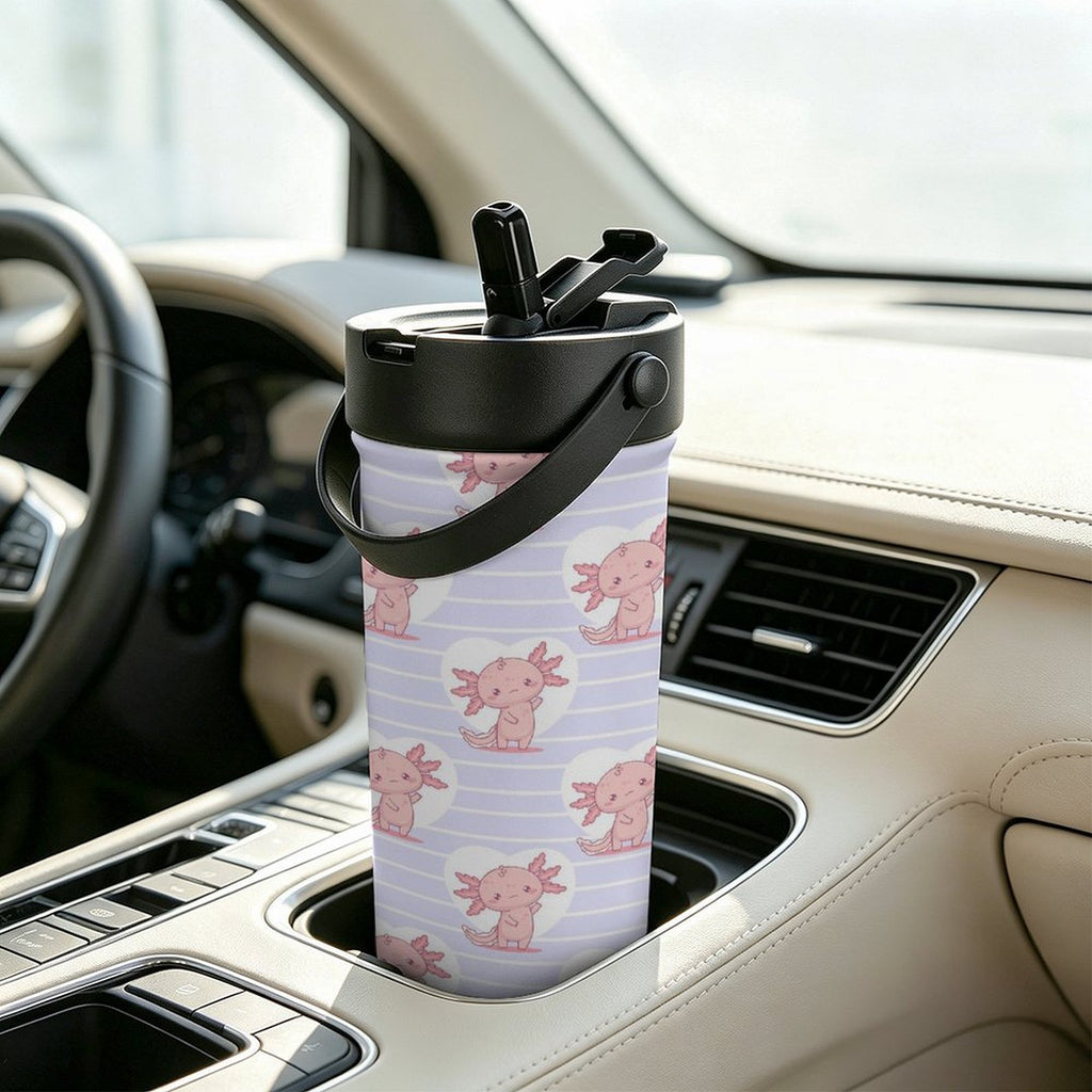 Axolotl Love 20oz Tea Tumbler with Carry Handle