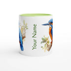 Personalise - Kingfisher, Australian Birds - 11oz Ceramic Mug Personalised 11oz Mug animal Globally Fulfilled