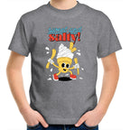 Sweet And Salty, Ice Cream And Fries - Kids Youth T-Shirt Grey Marle Kids Youth T-shirt Food Printed In Australia