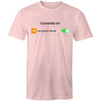 Currently On Aeroplane Mode - Mens T-Shirt Pink Mens T-shirt Printed In Australia Tech