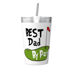 Best Dad By Par Golf Small Stainless Steel Travel Mug Cup 12oz/350ml