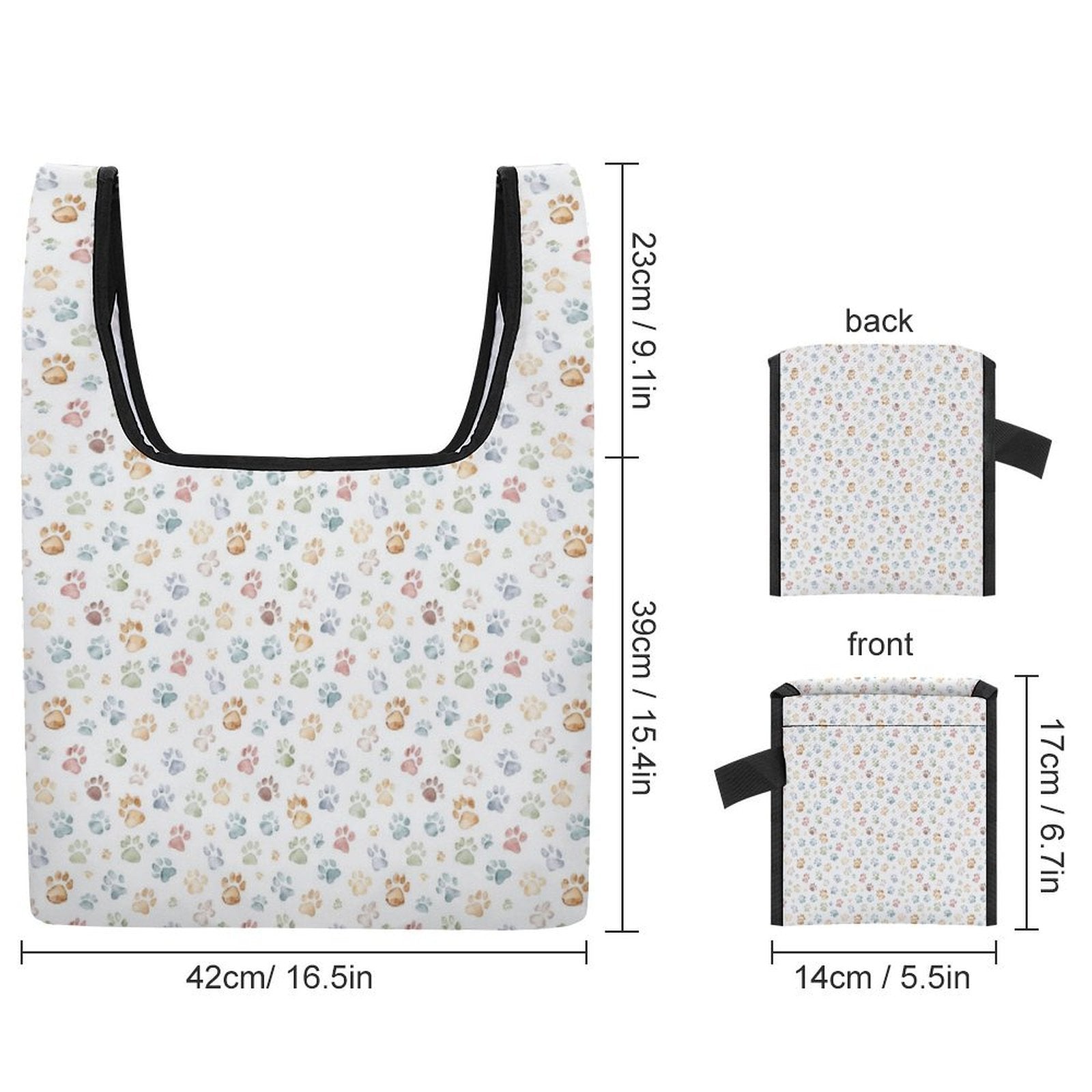 Paw Prints Foldable Shopping Bag