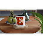 Personalised - Marquee Lights Initial - White 11oz Ceramic Mug with Color Inside Personalised 11oz Mug Customise Globally Fulfilled Personalise
