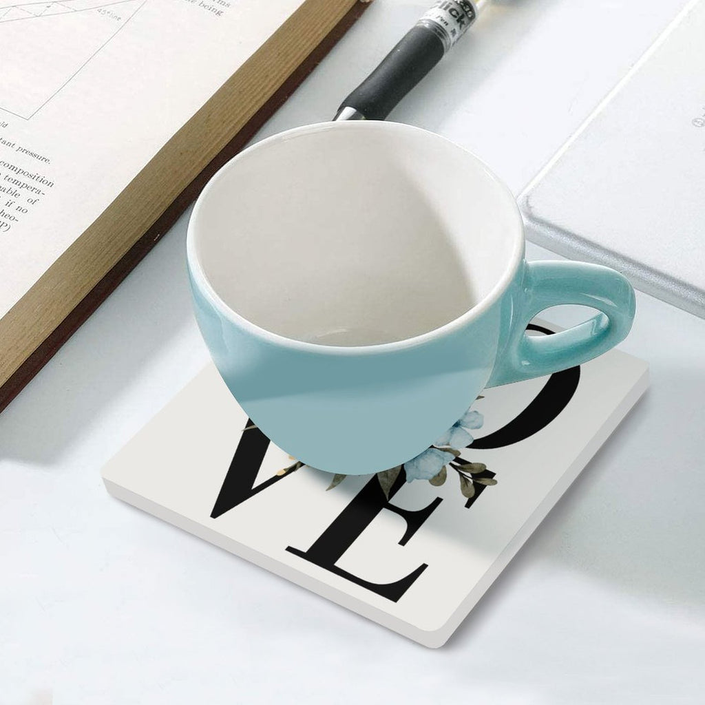 Love - Ceramic Coasters (Square) Ceramic Coasters Love Printed Offshore