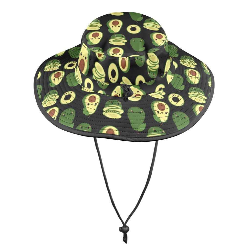 Cute Avocados Wide Brim Bucket Hat Wide Brim Bucket Hat Food Printed Offshore