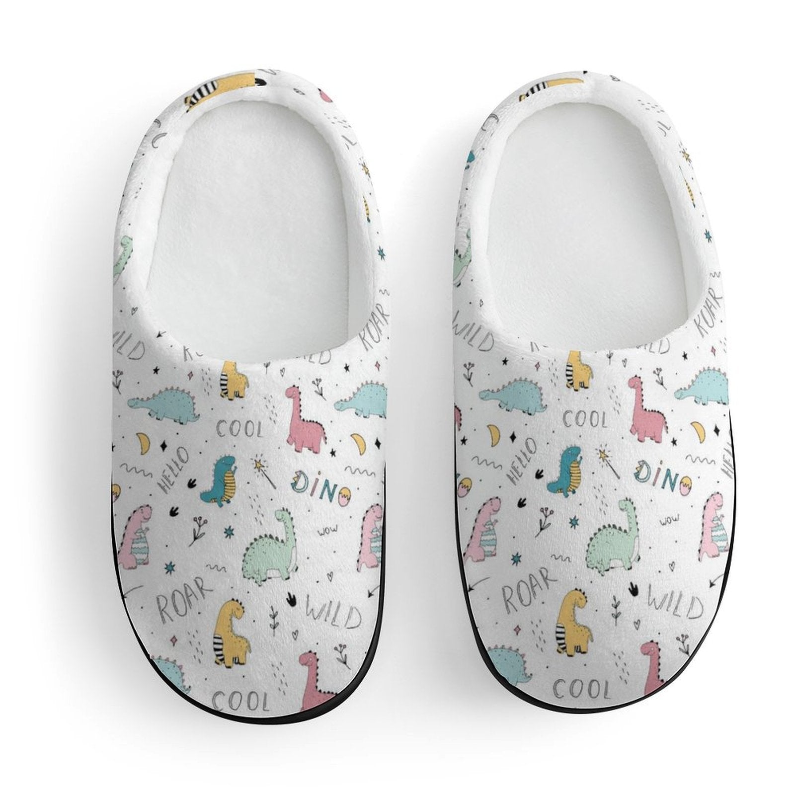 Quirky Dinosaurs Kids Cotton Slippers