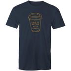 Life Is Better With Coffee - Mens T-Shirt Navy Mens T-shirt Coffee Printed In Australia