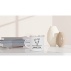 Giraffe Name - White 12oz Enamel Mug Personalised Enamel Mug animal customise Globally Fulfilled Name personalise