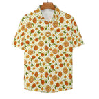 Graphic Floral Women's Short-Sleeve Button Up Shirt
