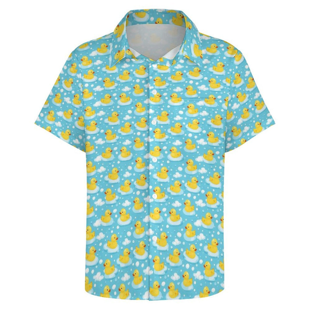 Rubber Ducks Women's Short-Sleeve Button Up Shirt