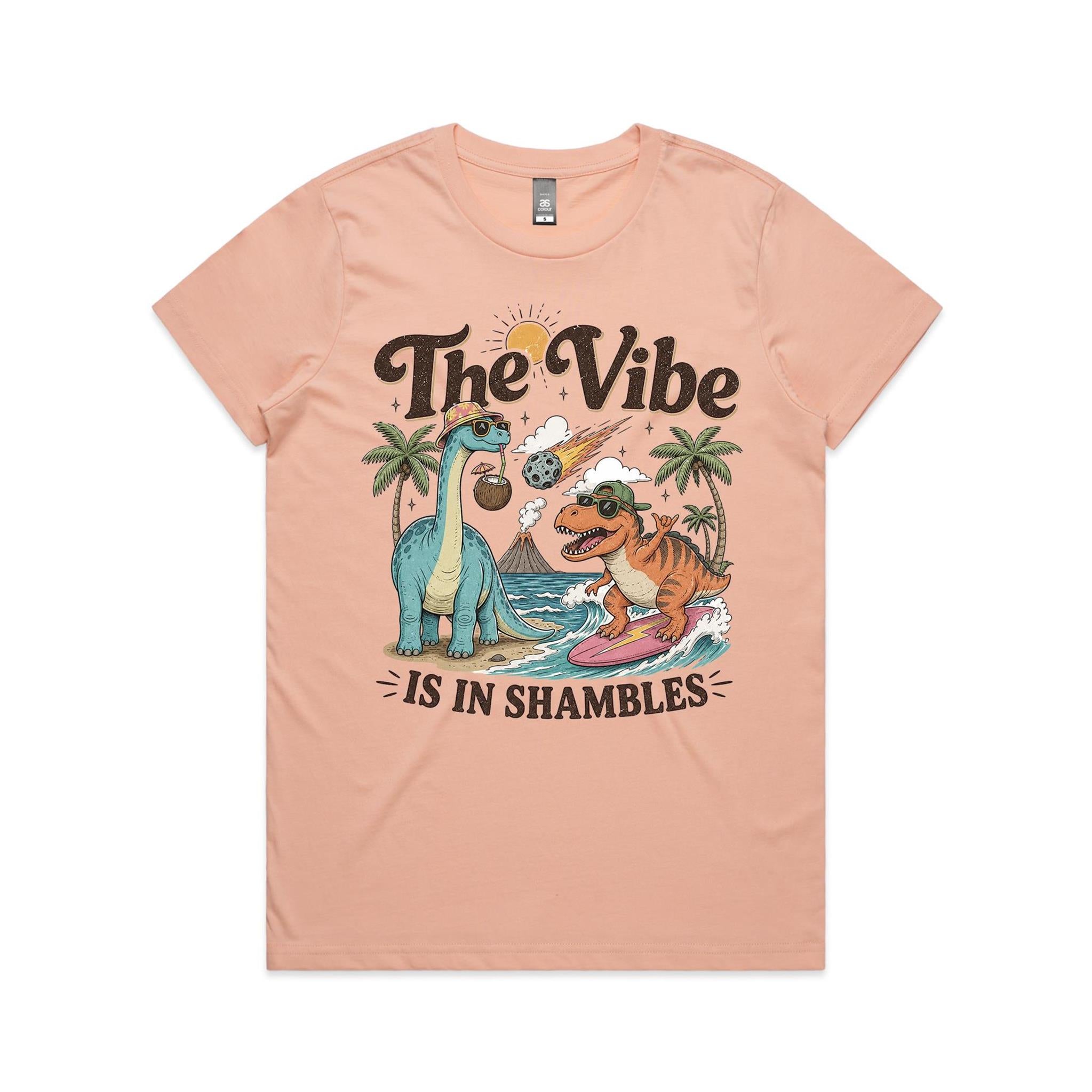 Dinosaurs The Vibe Is In Shambles Women's AS Colour T-shirt