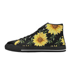 Painted Sunflowers - Kids High Top Canvas Shoes