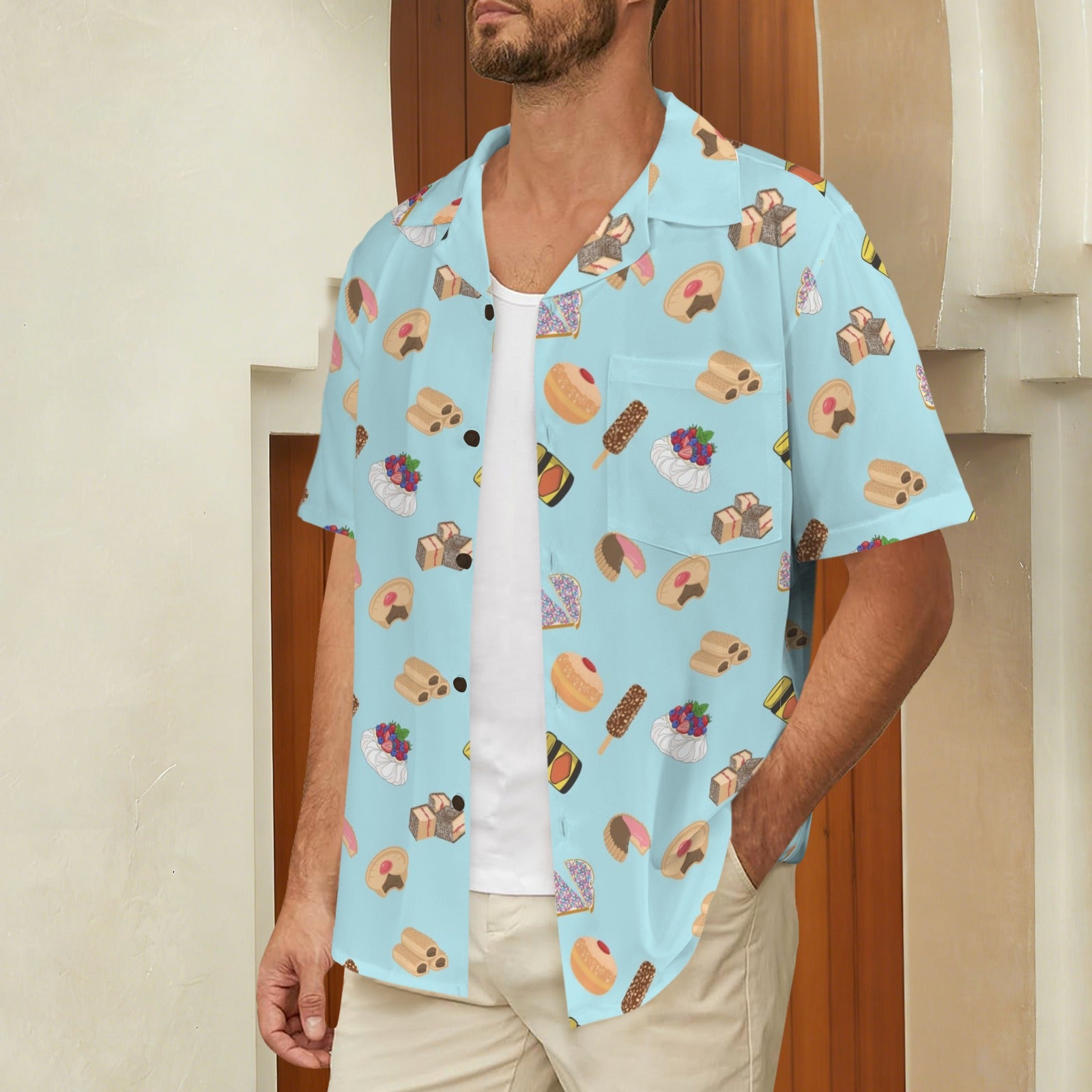 Classic Aussie Food Icons Men's Hawaiian Shirt (New)