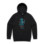 Robot - Mens Hoodie Black Mens Hoodie Printed In Australia Sci Fi