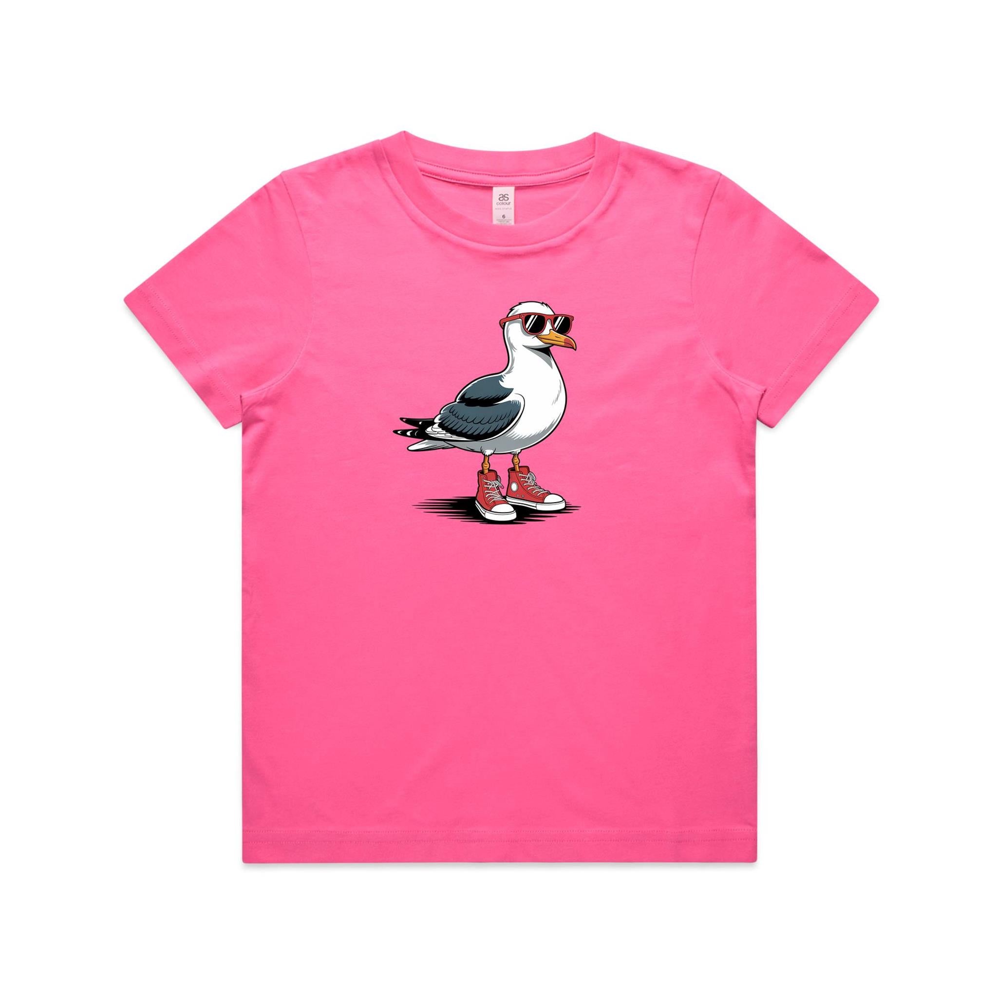 Seagull With Sunglasses And High Tops Kid's AS Colour T-shirt