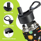 Busy Space - 12oz Kids Water Bottle with Straw Lid