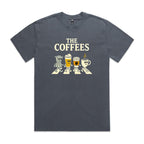 The Coffees, Crossing Road AS Colour Heavy Faded Tee Unisex Faded indigo Heavy Faded T-shirt Coffee Music Printed In Australia