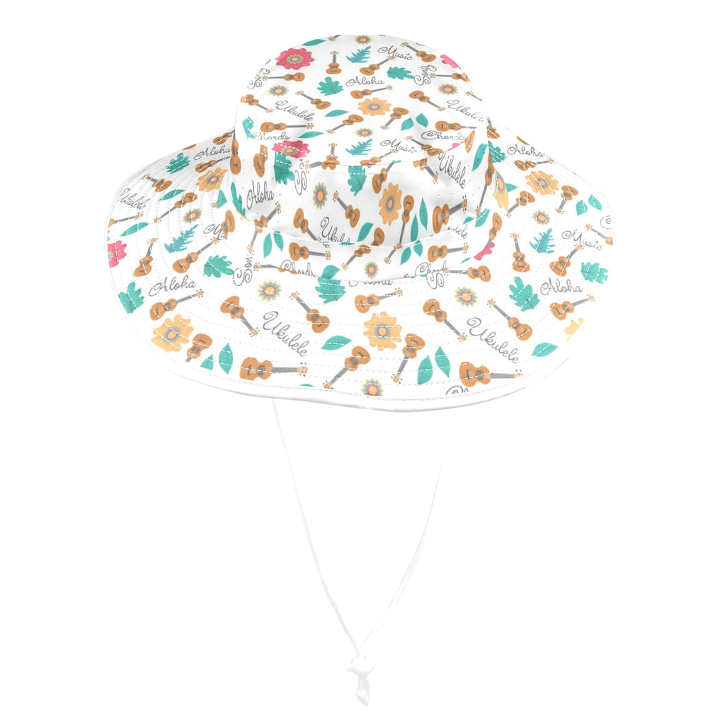 Ukulele Wide Brim Bucket Hat Wide Brim Bucket Hat Music Printed Offshore