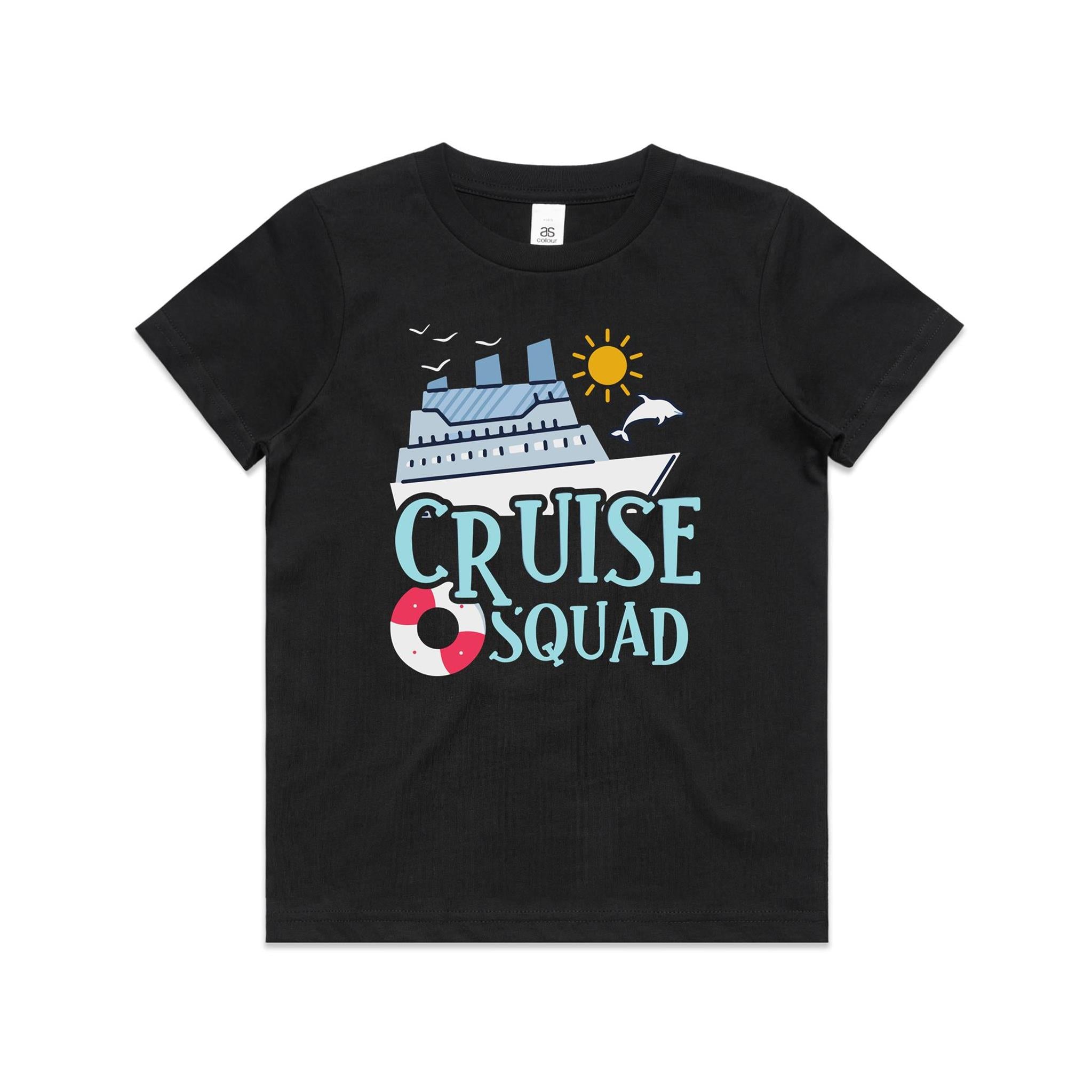 Cruise Squad Kids Cruise T-shirt Black Kids Cruise T-shirt Cruise Printed In Australia