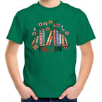 Freedom, Reading Books - Kids Youth T-shirt Kelly Green Kids Youth T-shirt Printed In Australia Reading