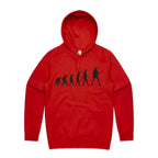 Guitarist Evolution - Mens Hoodie Red Mens Hoodie Music Printed In Australia