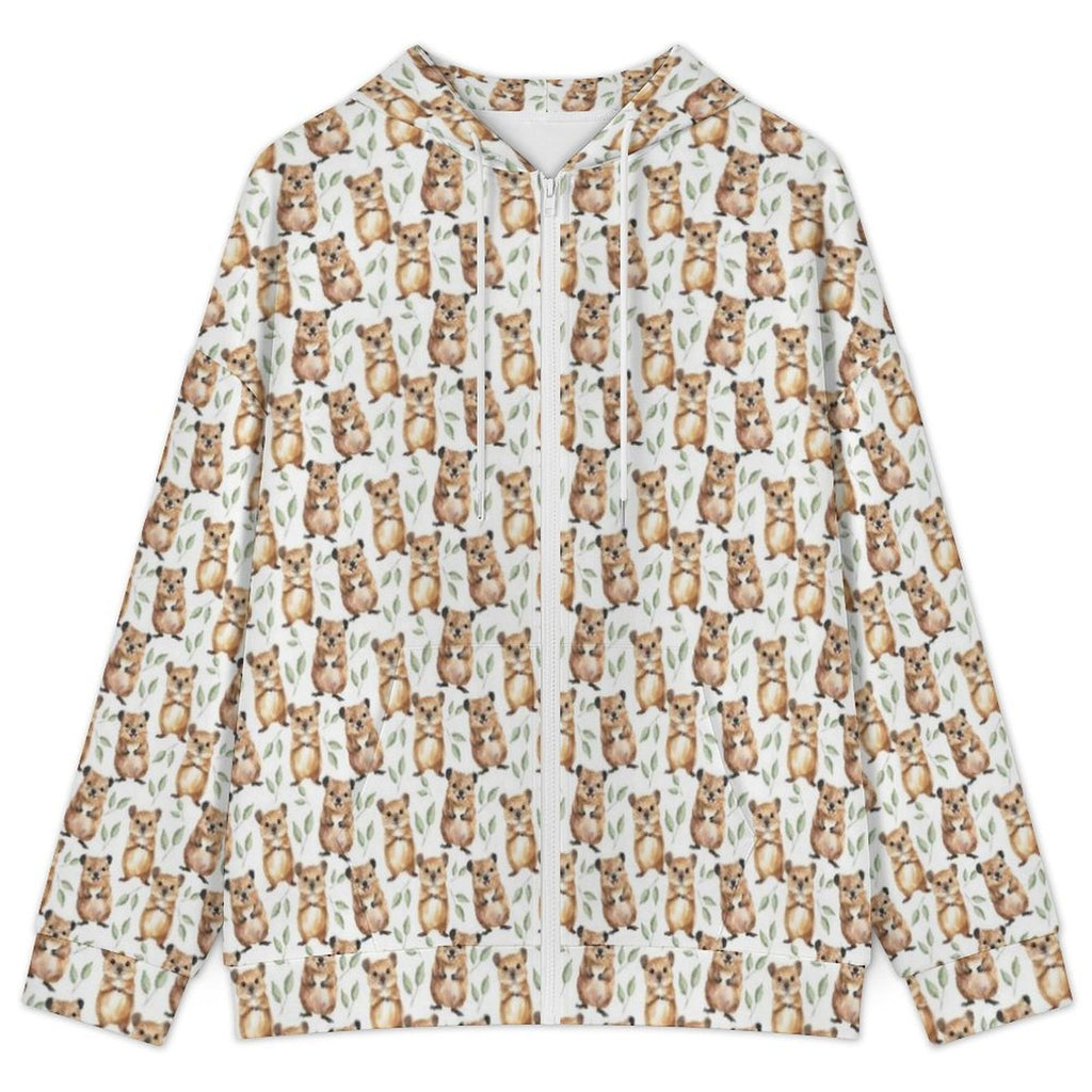 Quokkas Women's Full-Zip Hoodie