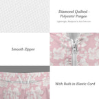 Pink Hawaiian Floral Men's Lightweight Sun Hoodie & Shorts Set Men's Lightweight Sun Hoodie & Shorts Plants Printed Offshore